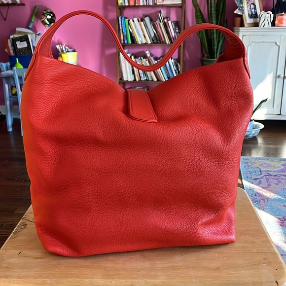 DOONEY AND BOURKE PEBBLE GRAIN ORANGE LOCK LOGO BAG - Picture 10 of 11